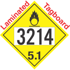 Oxidizer Class 5.1 UN3214 Tagboard DOT Placard