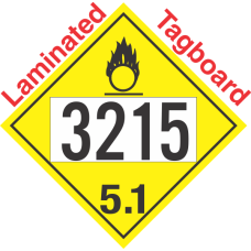 Oxidizer Class 5.1 UN3215 Tagboard DOT Placard
