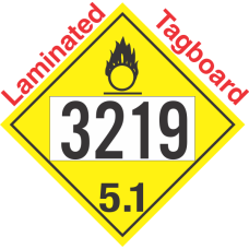 Oxidizer Class 5.1 UN3219 Tagboard DOT Placard