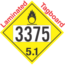 Oxidizer Class 5.1 UN3375 Tagboard DOT Placard