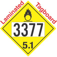 Oxidizer Class 5.1 UN3377 Tagboard DOT Placard