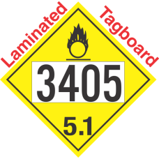 Oxidizer Class 5.1 UN3405 Tagboard DOT Placard