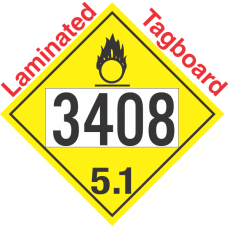 Oxidizer Class 5.1 UN3408 Tagboard DOT Placard