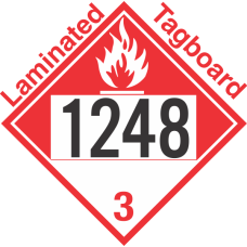 Combustible Class 3 UN1248 Tagboard DOT Placard