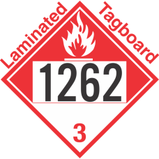 Combustible Class 3 UN1262 Tagboard DOT Placard