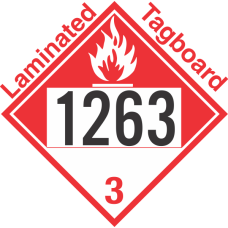Combustible Class 3 UN1263 Tagboard DOT Placard