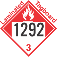 Combustible Class 3 UN1292 Tagboard DOT Placard
