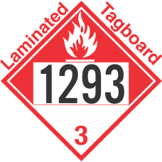 Combustible Class 3 UN1293 Tagboard DOT Placard
