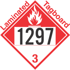 Combustible Class 3 UN1297 Tagboard DOT Placard