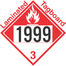 Combustible Class 3 UN1999 Tagboard DOT Placard
