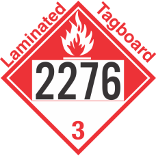 Combustible Class 3 UN2276 Tagboard DOT Placard
