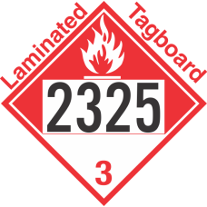 Combustible Class 3 UN2325 Tagboard DOT Placard