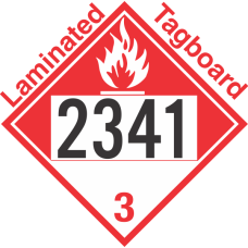 Combustible Class 3 UN2341 Tagboard DOT Placard