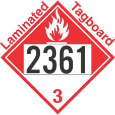 Combustible Class 3 UN2361 Tagboard DOT Placard