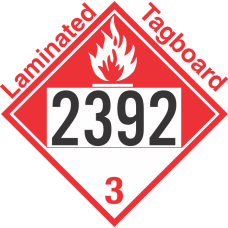 Combustible Class 3 UN2392 Tagboard DOT Placard