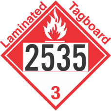 Combustible Class 3 UN2535 Tagboard DOT Placard