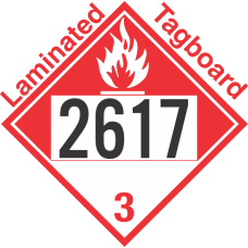 Combustible Class 3 UN2617 Tagboard DOT Placard
