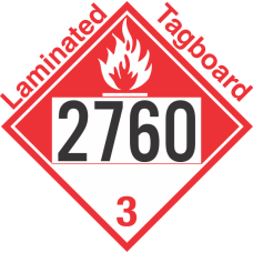 Combustible Class 3 UN2760 Tagboard DOT Placard