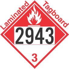Combustible Class 3 UN2943 Tagboard DOT Placard