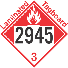 Combustible Class 3 UN2945 Tagboard DOT Placard