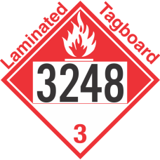 Combustible Class 3 UN3248 Tagboard DOT Placard