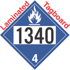 Dangerous When Wet Class 4.3 UN1340 Tagboard DOT Placard