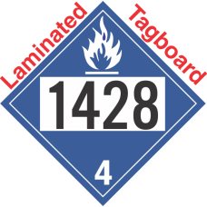 Dangerous When Wet Class 4.3 UN1428 Tagboard DOT Placard