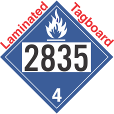 Dangerous When Wet Class 4.3 UN2835 Tagboard DOT Placard