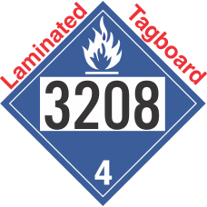 Dangerous When Wet Class 4.3 UN3208 Tagboard DOT Placard