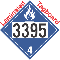 Dangerous When Wet Class 4.3 UN3395 Tagboard DOT Placard