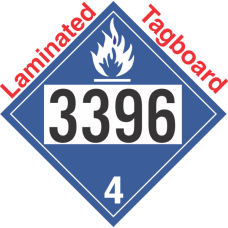 Dangerous When Wet Class 4.3 UN3396 Tagboard DOT Placard