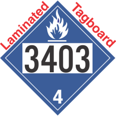 Dangerous When Wet Class 4.3 UN3403 Tagboard DOT Placard