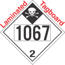 Inhalation Hazard Class 2.3 UN1067 Tagboard DOT Placard