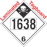 Inhalation Hazard Class 6.1 UN1638 Tagboard DOT Placard