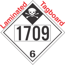 Inhalation Hazard Class 6.1 UN1709 Tagboard DOT Placard