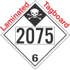 Inhalation Hazard Class 6.1 UN2075 Tagboard DOT Placard