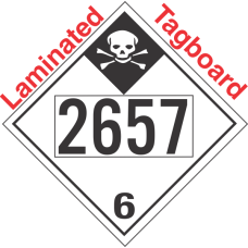 Inhalation Hazard Class 6.1 UN2657 Tagboard DOT Placard