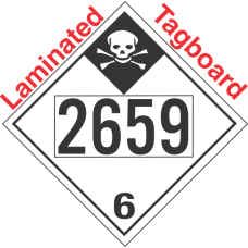 Inhalation Hazard Class 6.1 UN2659 Tagboard DOT Placard