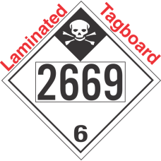 Inhalation Hazard Class 6.1 UN2669 Tagboard DOT Placard