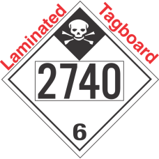 Inhalation Hazard Class 6.1 UN2740 Tagboard DOT Placard