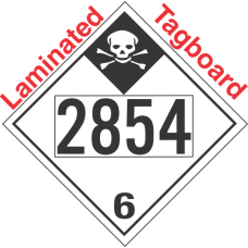 Inhalation Hazard Class 6.1 UN2854 Tagboard DOT Placard