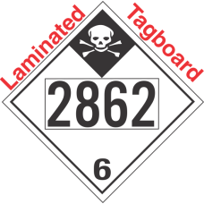 Inhalation Hazard Class 6.1 UN2862 Tagboard DOT Placard
