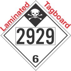 Inhalation Hazard Class 6.1 UN2929 Tagboard DOT Placard