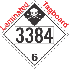 Inhalation Hazard Class 6.1 UN3384 Tagboard DOT Placard