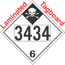 Inhalation Hazard Class 6.1 UN3434 Tagboard DOT Placard