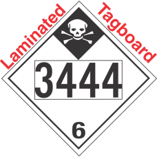 Inhalation Hazard Class 6.1 UN3444 Tagboard DOT Placard