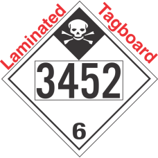 Inhalation Hazard Class 6.1 UN3452 Tagboard DOT Placard