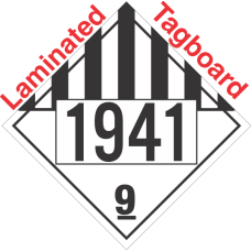 Miscellaneous Dangerous Goods Class 9 UN1941 Tagboard DOT Placard