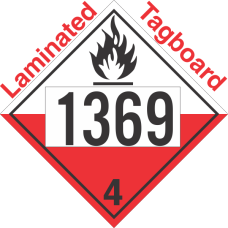 Spontaneously Combustible Class 4.2 UN1369 Tagboard DOT Placard