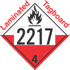 Spontaneously Combustible Class 4.2 UN2217 Tagboard DOT Placard